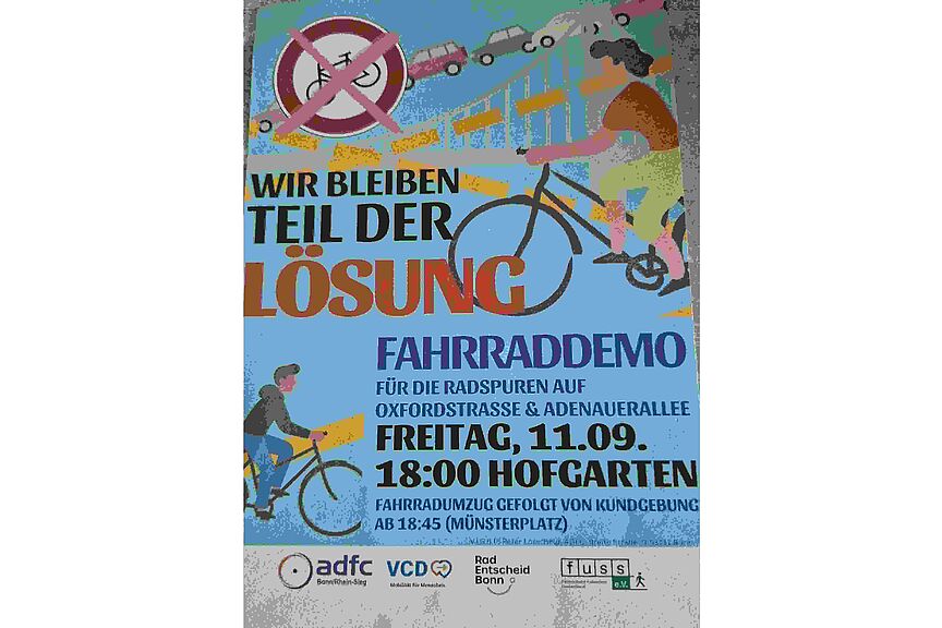 Poster zur Fahrraddemo