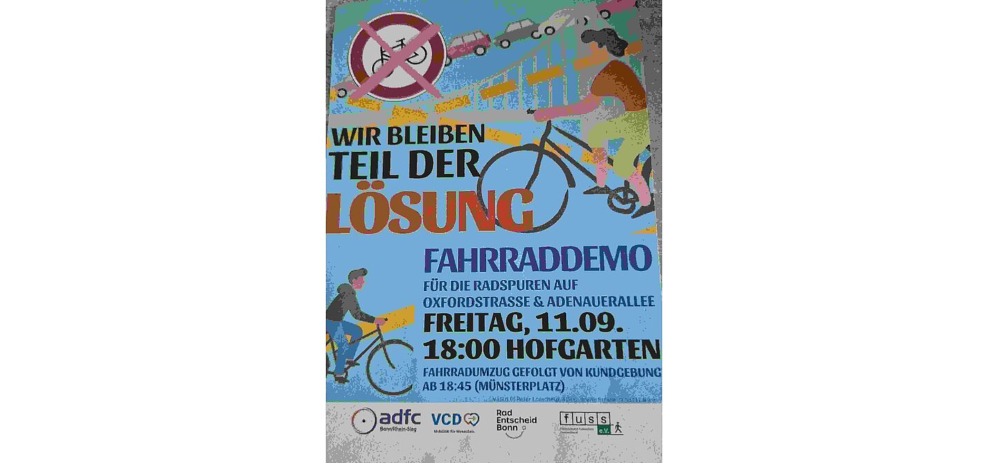 Poster zur Fahrraddemo